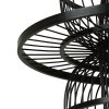 Czarna geometryczna lampa wisząca z rattanu ASTRA LP-3110/1P BK Light Prestige