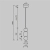 Szklana Designerska Lampa Wisząca LED Nowoczesna DROP MOD273PL-L16G3K MAYTONI