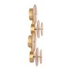 Luxusowy mosiężny kinkiet ścienny szklane bursztynowe klosze LUXIO-4 LED ST-3315-4 copper Step Into Design