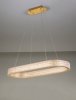 Złoty Żyrandol w Stylu Art Deco Luces Exclusivas YOTAU LE44730 Owalna Lampa Wisząca Nad Stół