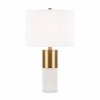 Lampa Nocna z Abażurem Do Sypialni Glamour BIANCO Z030TL-01BS MAYTONI Mosiężna Lampka Stołowa Do Salonu