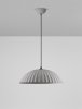 Minimalistyczna lampa wisząca owalna betonowa czarna ozdobne wgłębienia uniwersalna klasyczna możliwość ściemniania GIRONTO LE45303 Luces Exclusivas