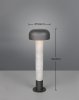 Nowoczesny słupek ogrodowy szary kształt grzybka klasyczny minimalistyczny aluminiowy betonowa podstawa FRASER IP54 562560178 Trio