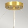 Lampa wisząca 86 cm Pearce 7 źródeł światła postarzany mosiądz jedwabny abażur minimalistyczna DL-PEARCE34-7LT-IV-AB ELSTEAD LIGHTING