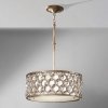 Kryształowa Lampa wisząca Lucia Feiss FE-LUCIA-B lampa salonowa, do sypialni/ Oksydowany srebrny Glamour
