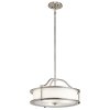 Lampa wisząca półplafon Emory 3 źródła światła klasyczny pewter uniwersalna metal i szkło KL-EMORY-P-S-CLP KICHLER