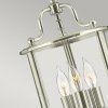 Lampa wisząca świecznik Hinkley Lighting Gentry HK-GENTRY-P-S-PN klasyczny dworkowy żyrandol świecznikowy polerowany nikiel