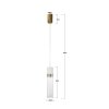 Designerska lampa wisząca w kolorze różowego złota nowoczesna art deco glamour AMBIENTE LED CCT LP-1510/1P GD Light Prestige