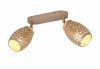 Nowoczesny plafon lampa sufitowa podwójna brązowa regulowane tuby klasyczna w stylu orientalnym metalowa drewniany dekor BIDAR R81572065 Rl