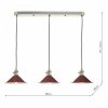 Chrom Lampa Wisząca Vintage Czerwone Klose HADANO HAD3661-08 DAR LIGHTING