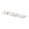 Nowoczesna minimalistyczna lampa sufitowa wpuszczana oczko oprawa podtynkowa potrójna biały OLIMP PLUS 6115 Argon