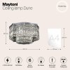 Kryształowy Złoty Plafon Glamour DUNE DIA005CL-06G MAYTONI Złota Lampa Sufitowa Kryształ
