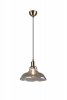 Dekoracyjna lampa wisząca w stylu retro szklany bursztynowy klosz ALDO R30731004 RL