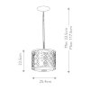 Designerska  lampa wisząca Ziggy Elstead Lighting ZIGGY-1P-S-LS Lakierowane srebro