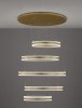 Lampa Wisząca Ring Złota Okręgi LED Art Deco COLIMA LE42752 LUCES EXCLUSIVAS