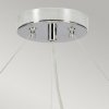 Lampa wisząca 86 cm Pearce 7 źródeł światła polerowany chrom jedwabny abażur minimalistyczna DL-PEARCE34-7LT-IV-PC ELSTEAD LIGHTING