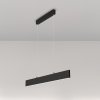 Minimalistyczna nowoczesna lampa wisząca LED listwa metalowa czarna regulacja wysokości Step MAYTONI P010PL-L23B4K