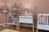 Dziecięca lampa stołowa biurkowa lampka nocna biała z tkaninowym abażurem w białe gwiazdki stal lakierowana MAGIC 4126 Argon