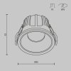 Lampa wpuszczana w sufit minimalistyczna aluminium biało-czarna okrągła Alfa LED MAYTONI DL043-01-15W2.7K-RD-WB-DE