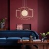 Złota Lampa Wisząca Vintage Szklany Klosz Kula IZMIR IZM0135 DAR LIGHTING