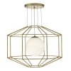 Złota Lampa Wisząca Vintage Szklany Klosz Kula IZMIR IZM0135 DAR LIGHTING