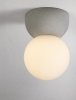 Plafon klasyczny minimalistyczny uniwersalny szary okrągły szklany klosz możliwość ściemniania TROSILA LE45294 Luces Exclusivas