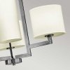 Żyrandol Hampton - 4 źródła światła biały lniany abażur tuba prostokątna rama w stylu hampton minimalistyczny HK-HAMPTON4 HINKLEY 