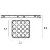 Raster do szynoprzewodu LED czarny kwadrat minimalistyczny nowoczesny MICRO11 N0013Z MAXLIGHT