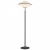 Lampa podłogowa utrzymana w eklektycznym amerykańskim stylu z tkaninowym abażurem o niebanalnym kształcie TROY 4283 Argon