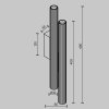 Lampa ścienna kinkiet nowoczesny designerski tuba LED aluminium biała Calipso MAYTONI C082WL-24W2.7K-W