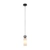 Nowoczesna lampa wisząca Santos Italux PND-95331-1-BK Opalowy biały czarny mat nad wyspę stół Art Deco