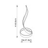 Designerska Lampka Stołowa Nowoczesna LED Chrom ARIA 76412 ENDON
