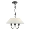 Nowoczesny Żyrandol Biały Abażur SIVAN SIV0322 DAR LIGHTING