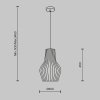 Lampa wisząca designerska rustykalna brązowa nad stół do jadalni do salonu ozdobna regulacja wysokości Roots MAYTONI MOD191PL-01W1