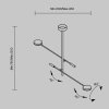 Lampa sufitowa wisząca nowoczesna LED metalowa czarna regulacja wysokości oraz kąta świecenia Fad MAYTONI MOD070CL-L15B3K1