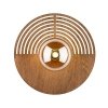 Dekoracyjny nowoczesny drewniany okrągły kinkiet ścienny szklany bursztynowy klosz w stylu boho LUNAR WOOD 11013 TK-Lighting