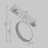 Nowoczesna lampa szynoprzewodowa magnetyczna LED aluminium czarna regulowana okrągła dekoracyjna Outline MAYTONI TR090-2-6W3K-B