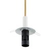 Biała Lampa Wisząca Marmurowy Wzór Alabaster Kremowy Przewód Złoty ALMIROS 8451 ARGON