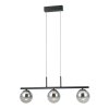 Nowoczesna szklana listwa okrągłe kule szklane klosze lampa wisząca Velada Italux PND-34381-3-BK czarny przyciemniany szary