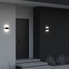 Minimalistyczny kinkiet elewacyjny zewnętrzny LED prostokątny aluminium grafitowy dekoracyjny podświetlający ścianę Rom MAYTONI O442WL-L12GF3K