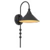 Minimalistyczny czarny kinkiet ścienny ASHFORD W01531BK Cosmo Light