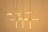 Nowoczesna designerska złota lampa wisząca LED geometryczna pręty MIKADO S MSE1501100487 MOOSEE King Home