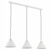 Lampa Wisząca Vintage Biała Listwa Potrójna Z Mosiężnym Akcentem  ORTE 6173 ARGON
