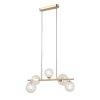 Złota lampa wisząca szklane kule nad stół wyspę TOLEDO ITALUX PND-40717-5-HBR