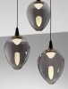 Nowoczesna lampa wisząca LED potrójna owalny czarny szklany klosz uniwersalna klasyczna minimalistyczna możliwość ściemniania VAZENDO LE45116 Luces Exclusivas