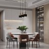 Nowoczesna lampa wisząca Rif Lux Sigma 40718 czarny/ złoty nad stół wyspę jadalniana