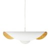 Lampa wisząca ozdobna aluminiowa biała industrialna designerska elegancka mleczny szklany klosz ENZO ST-F22020601-D80 white Step Into Design