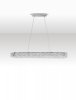 Szara kryształowa lampa wisząca LED podłużny okrąg designerska glamour możliwość ściemniania CANLIRA LE45157 Luces Exclusivas