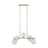 Złota lampa wisząca szklane kule nad stół wyspę TOLEDO ITALUX PND-40717-5-HBR