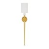 Lampa ścienna kinkiet metalowy złoty elegancki klasyczny minimalistyczny biały klosz DAMA ST-8436 AGB-CE GOLD Step Into Design